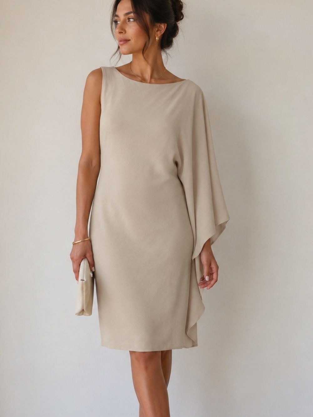 Cushnie Et Ochs Bella One Shoulder Crepe Midi Dress Size 2